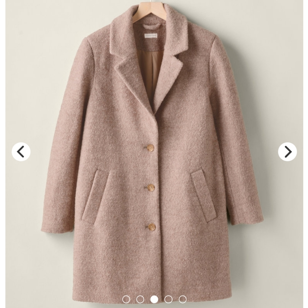 Garnet Hill | Sadie Wool Coat | Small | Nwt | Dusk Pink - Picture 2 of 12